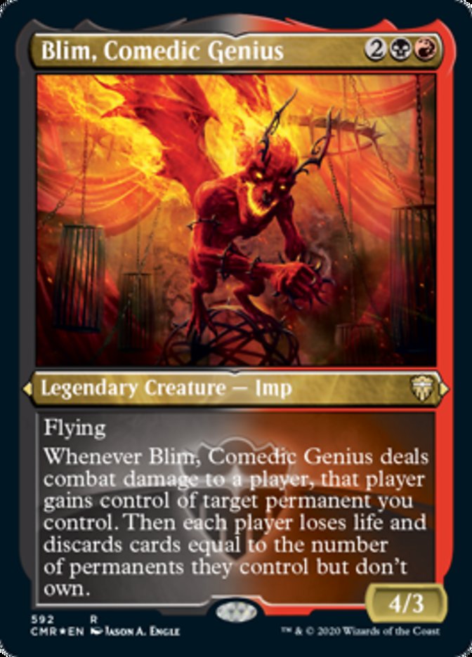 Blim, Comedic Genius (Etched) [Commander Legends] | Exor Games Truro