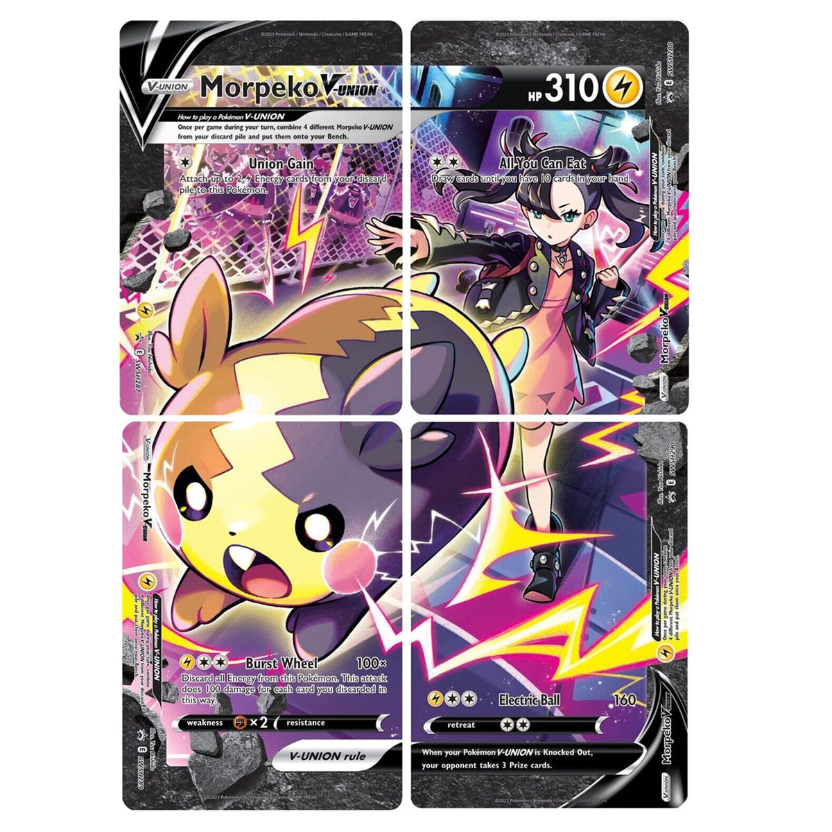 Morpeko V-Union (SWSH287-290) (Set of 4) [Sword & Shield: Black Star Promos] | Exor Games Truro