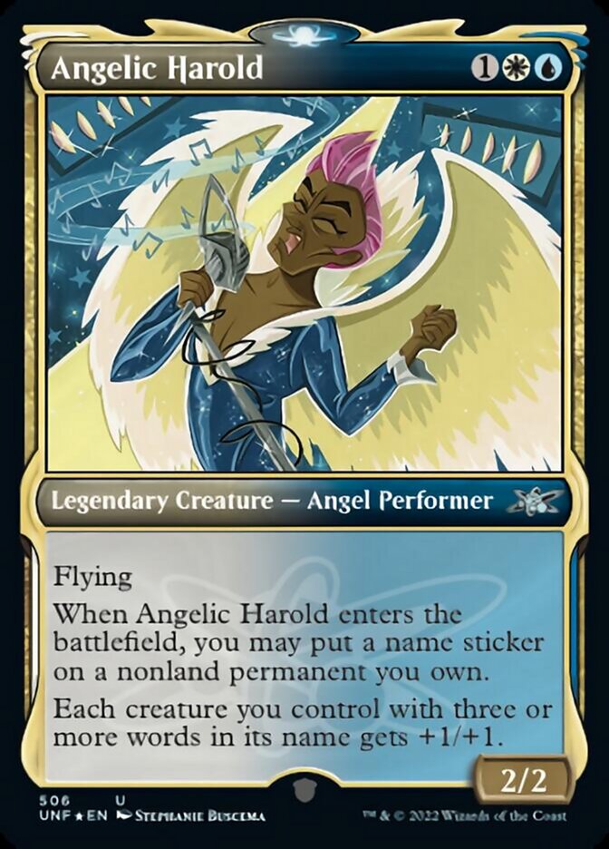 Angelic Harold (Showcase) (Galaxy Foil) [Unfinity] | Exor Games Truro