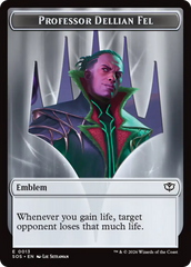 Professor Dellian Fel // Pest (0008) Double-Sided Token [Secrets of Strixhaven Tokens] | Exor Games Truro