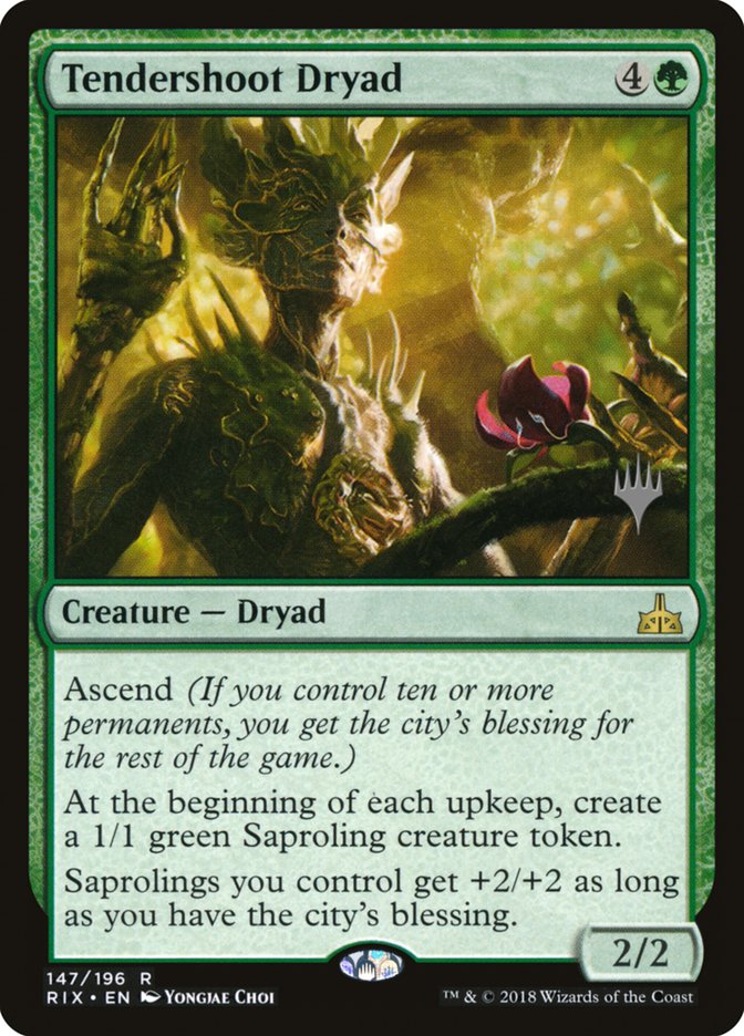 Tendershoot Dryad (Promo Pack) [Rivals of Ixalan Promos] | Exor Games Truro