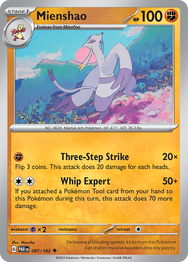 Mienshao (097/182) [Scarlet & Violet: Paradox Rift] | Exor Games Truro