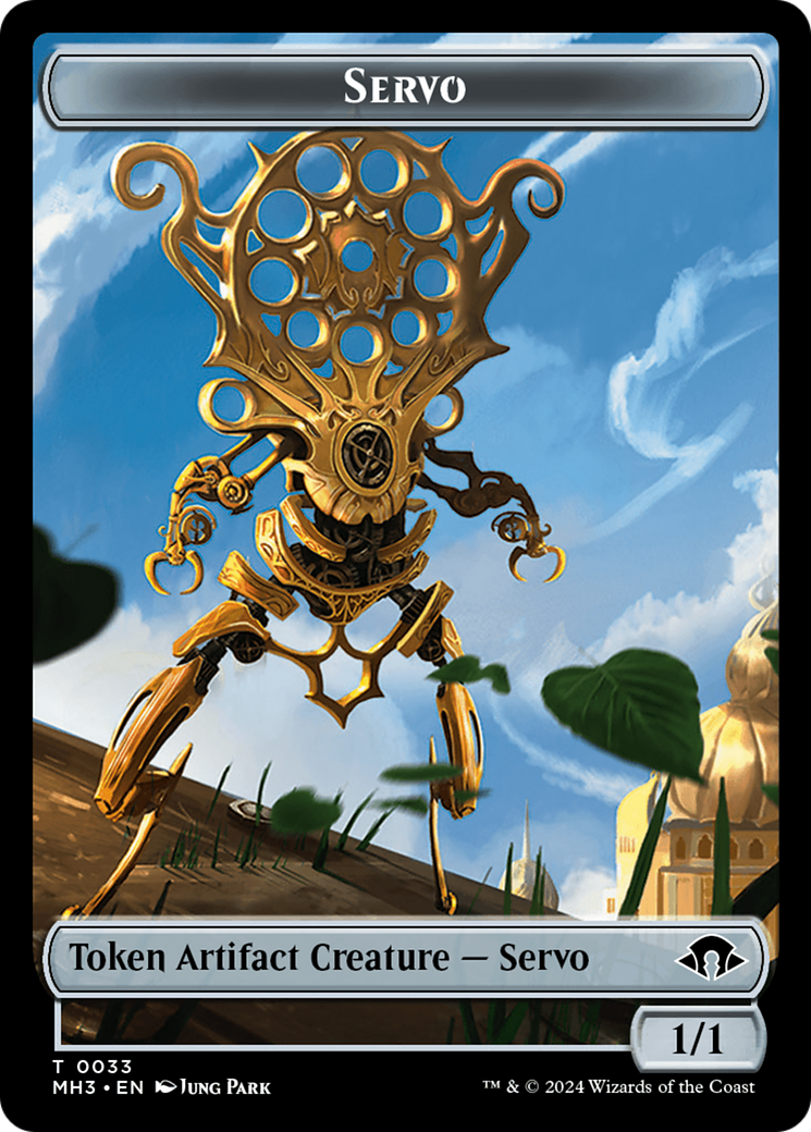 Servo // Phyrexian Golem Double-Sided Token [Modern Horizons 3 Tokens] | Exor Games Truro