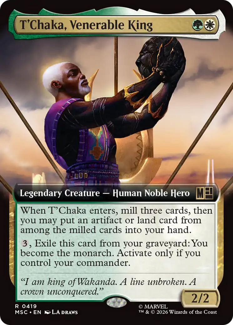 T'Chaka, Venerable King (Extended Art) [Marvel Super Heroes Commander] | Exor Games Truro