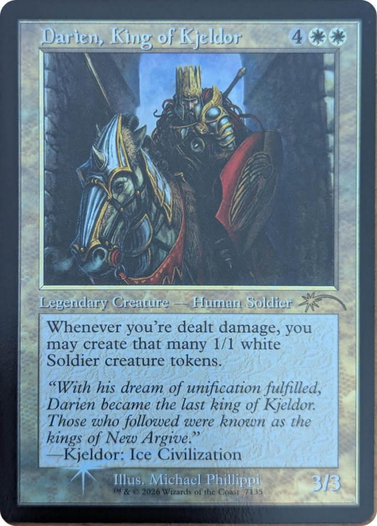 Darien, King of Kjeldor (7135) (Retro Frame) [Secret Lair Drop Series] | Exor Games Truro