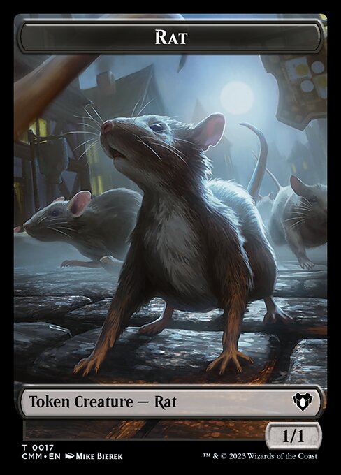 City's Blessing // Rat Double-Sided Token [Commander Masters Tokens] | Exor Games Truro