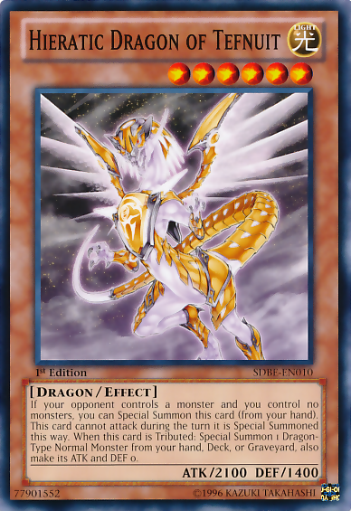 Hieratic Dragon of Tefnuit [SDBE-EN010] Common | Exor Games Truro