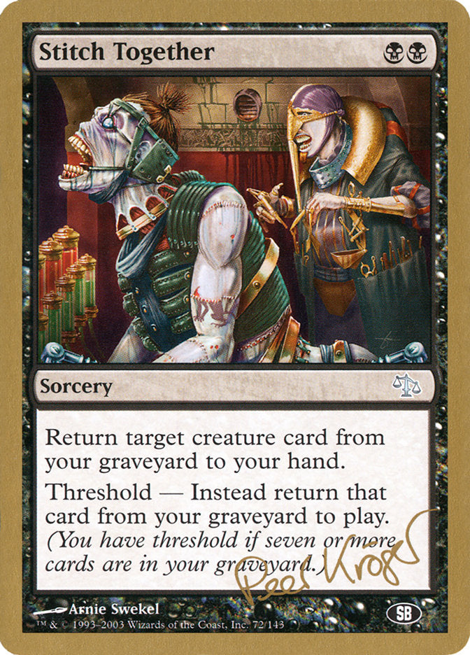 Stitch Together (Peer Kroger) (SB) [World Championship Decks 2003] | Exor Games Truro