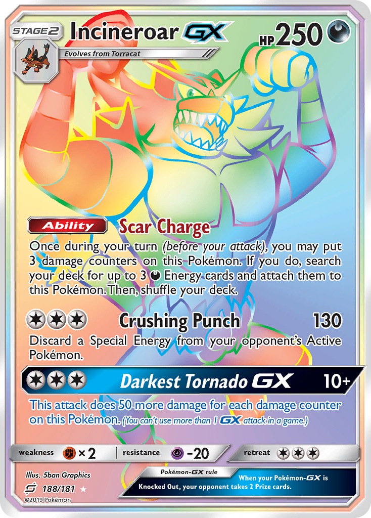 Incineroar GX (188/181) [Sun & Moon: Team Up] | Exor Games Truro
