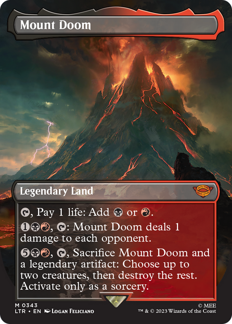 Mount Doom (Borderless Alternate Art) [The Lord of the Rings: Tales of Middle-Earth] | Exor Games Truro