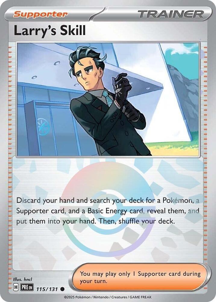 Larry's Skill (115/131) (Poke Ball Pattern) [Scarlet & Violet: Prismatic Evolutions] | Exor Games Truro