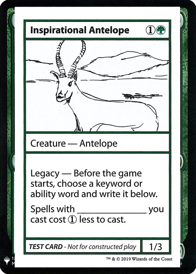 Inspirational Antelope [Mystery Booster Playtest Cards] | Exor Games Truro