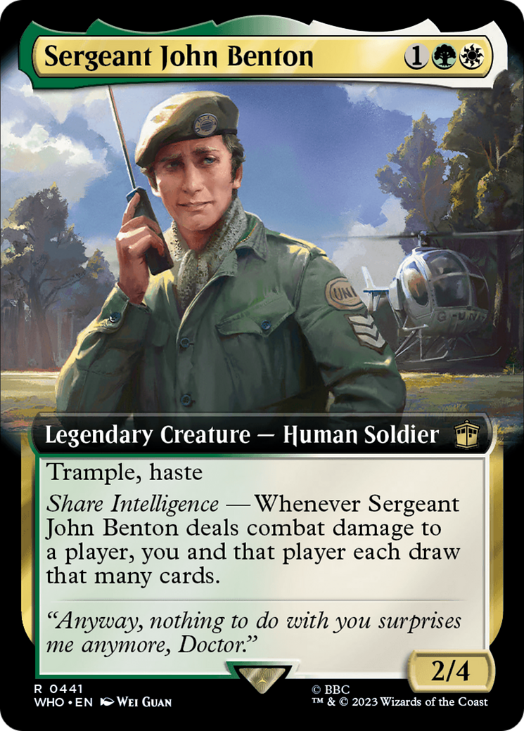 Sergeant John Benton (Extended Art) [Doctor Who] | Exor Games Truro