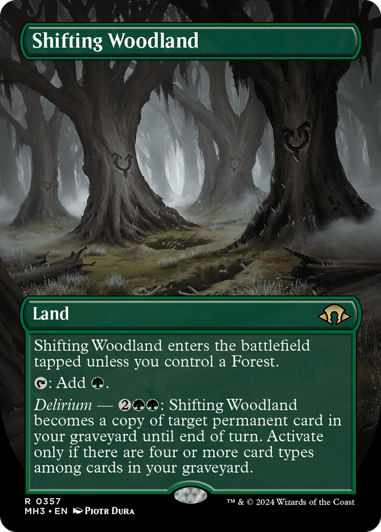 Shifting Woodland (Borderless) [Modern Horizons 3] | Exor Games Truro