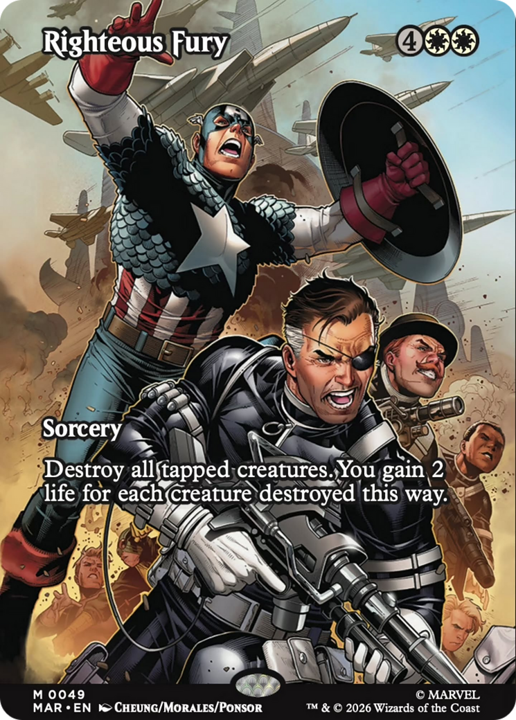 Righteous Fury (Borderless) [Marvel Universe: Eternal-Legal] | Exor Games Truro