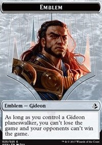 Gideon of the Trials Emblem // Zombie Double-Sided Token [Amonkhet Tokens] | Exor Games Truro