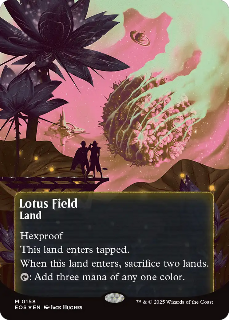 Lotus Field (0158) (Borderless) (Galaxy Foil) [Edge of Eternities: Stellar Sights] | Exor Games Truro