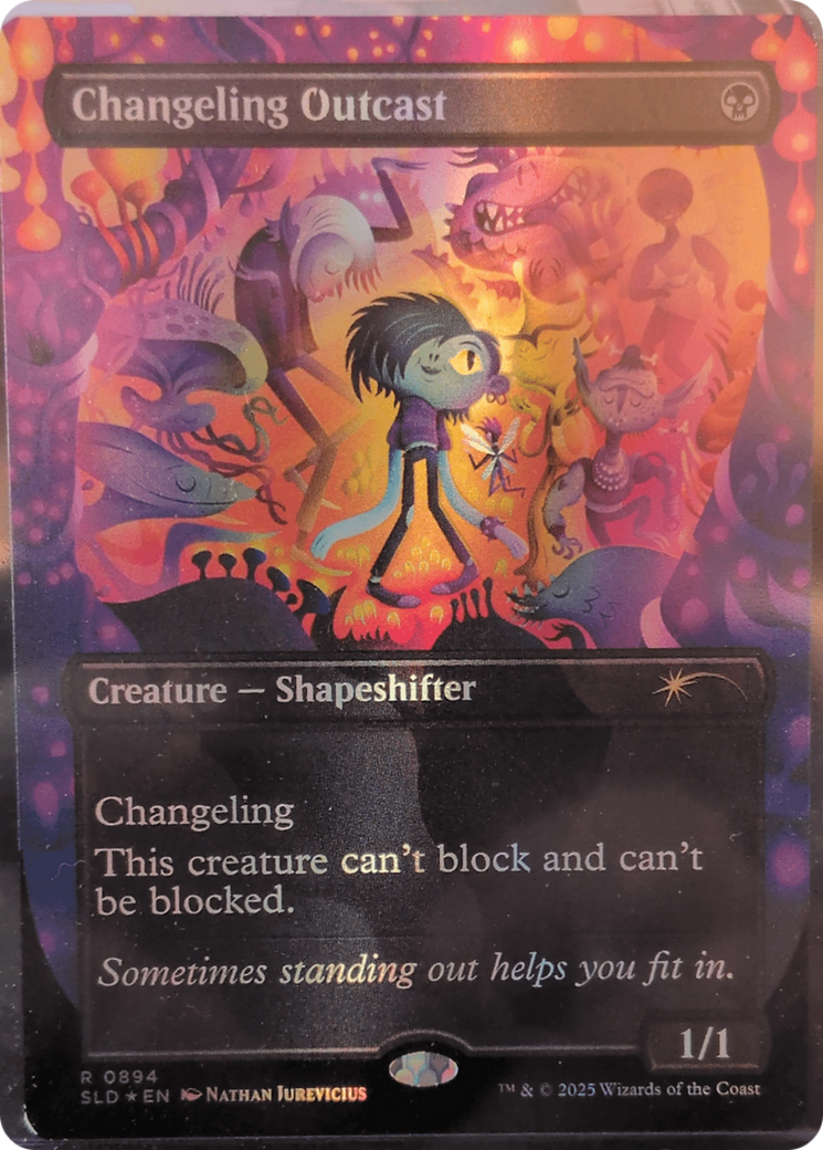 Changeling Outcast (Rainbow Foil) [Secret Lair Drop Series] | Exor Games Truro