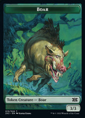 Boar // Aven Initiate Double-Sided Token [Double Masters 2022 Tokens] | Exor Games Truro