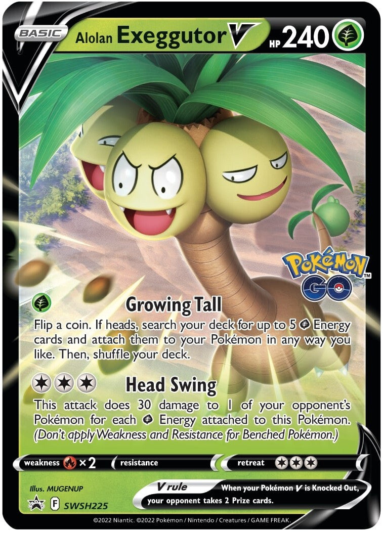 Alolan Exeggutor V (SWSH225) (Jumbo Card) [Sword & Shield: Black Star Promos] | Exor Games Truro