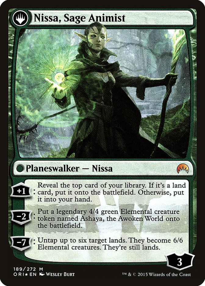 Nissa, Vastwood Seer // Nissa, Sage Animist [Magic Origins Prerelease Promos] | Exor Games Truro
