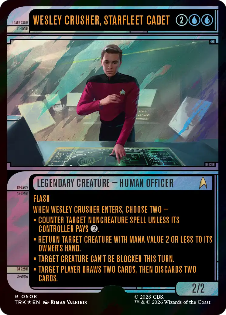 Wesley Crusher, Starfleet Cadet (Showcase) (Surge Foil) [Star Trek] | Exor Games Truro