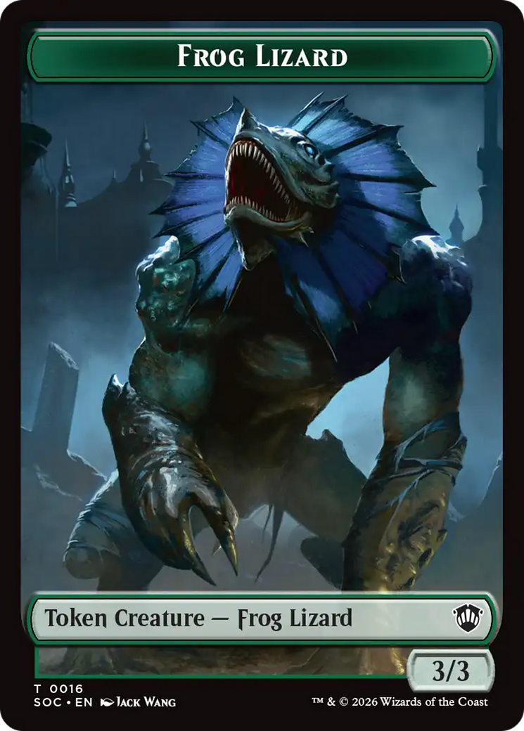 Boar // Frog Lizard Double-Sided Token [Secrets of Strixhaven Commander Tokens] | Exor Games Truro