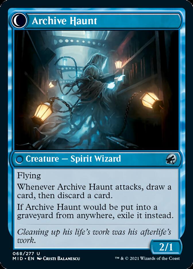 Overwhelmed Archivist // Archive Haunt [Innistrad: Midnight Hunt] | Exor Games Truro