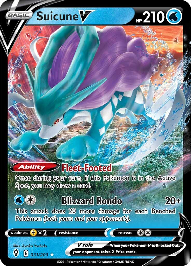 Suicune V (031/203) [Sword & Shield: Evolving Skies] | Exor Games Truro