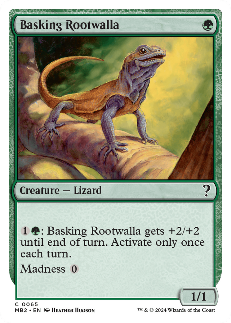 Basking Rootwalla (White Border) [Mystery Booster 2] | Exor Games Truro