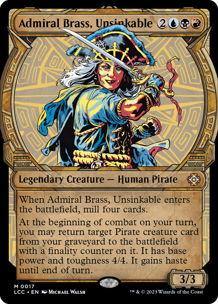 Admiral Brass, Unsinkable (Showcase) [The Lost Caverns of Ixalan Commander] | Exor Games Truro
