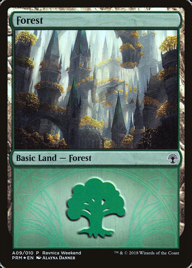 Forest (A09) [Ravnica Allegiance Ravnica Weekend] | Exor Games Truro