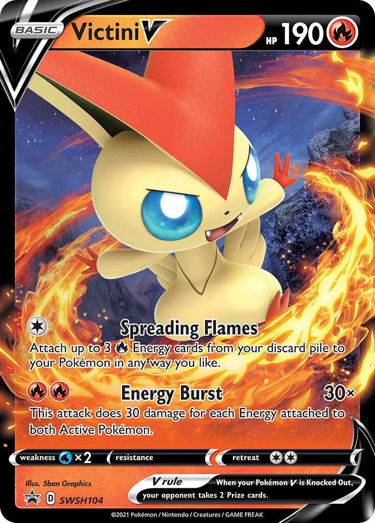 Victini V (SWSH104) [Sword & Shield: Black Star Promos] | Exor Games Truro