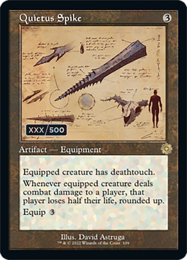 Quietus Spike (Retro Schematic) (Serialized) [The Brothers' War Retro Artifacts] | Exor Games Truro
