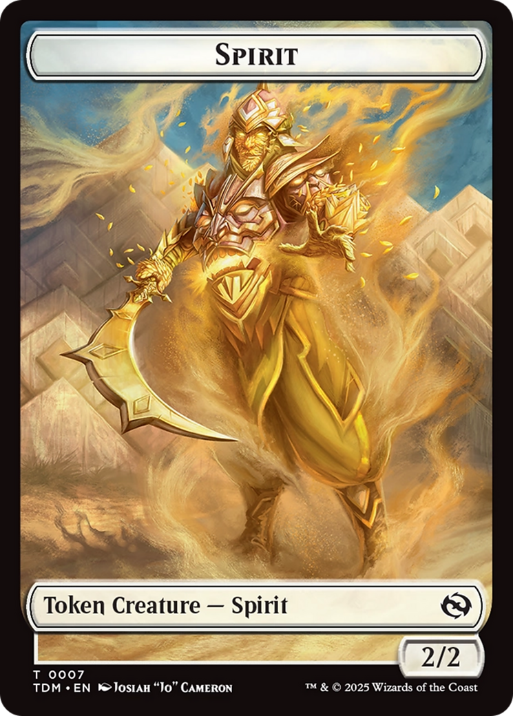 Spirit (0006) // Spirit (0007) Double-Sided Token [Tarkir: Dragonstorm Tokens] | Exor Games Truro