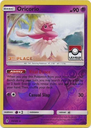 Oricorio (55/145) (League Promo 3rd Place) [Sun & Moon: Guardians Rising] | Exor Games Truro