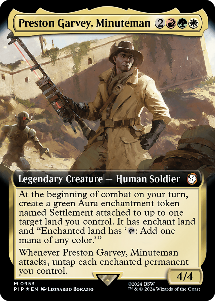 Preston Garvey, Minuteman (Extended Art) (Surge Foil) [Fallout] | Exor Games Truro