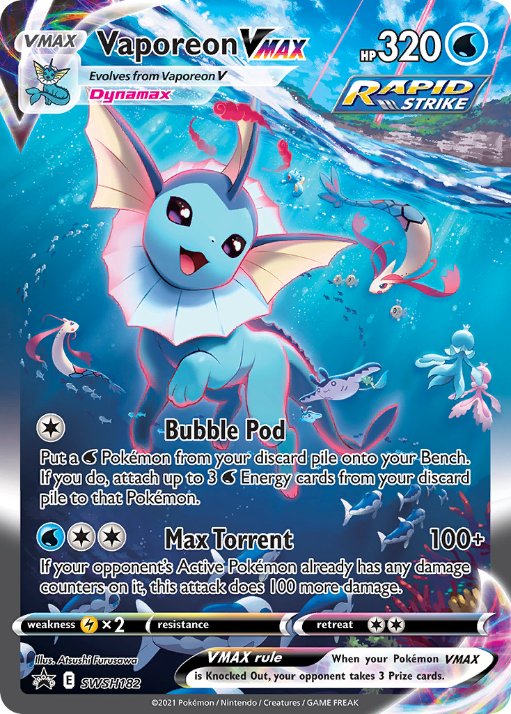 Vaporeon VMAX (SWSH182) (Jumbo Card) [Sword & Shield: Black Star Promos] | Exor Games Truro