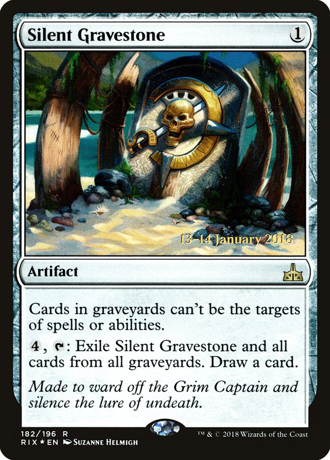 Silent Gravestone [Rivals of Ixalan Prerelease Promos] | Exor Games Truro