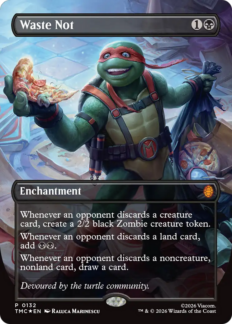 Waste Not (Borderless) [Teenage Mutant Ninja Turtles Promos] | Exor Games Truro