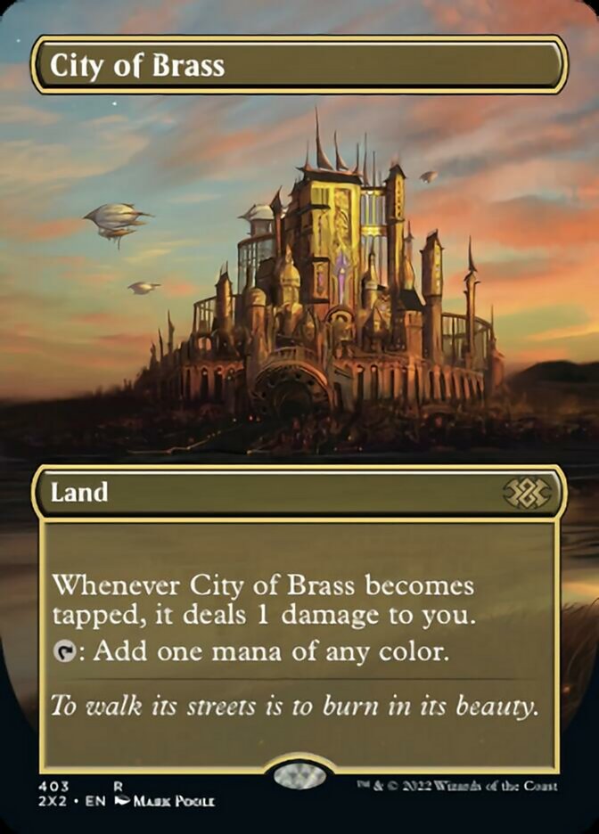 City of Brass (Borderless Alternate Art) [Double Masters 2022] | Exor Games Truro