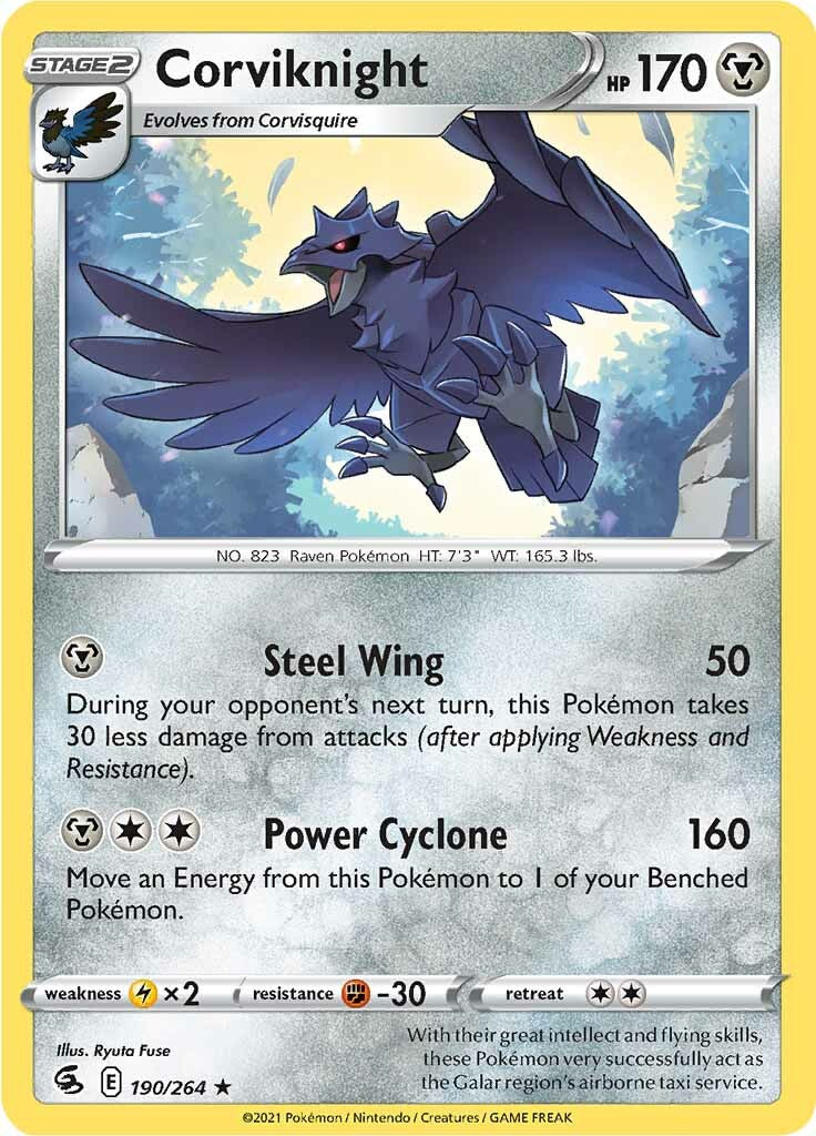 Corviknight (190/264) [Sword & Shield: Fusion Strike] | Exor Games Truro