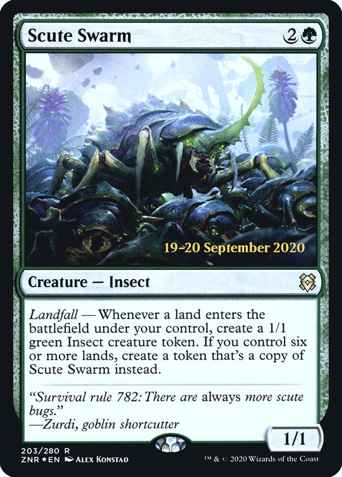 Scute Swarm [Zendikar Rising Prerelease Promos] | Exor Games Truro