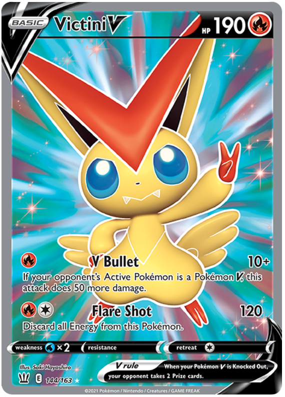 Victini V (144/163) [Sword & Shield: Battle Styles] | Exor Games Truro