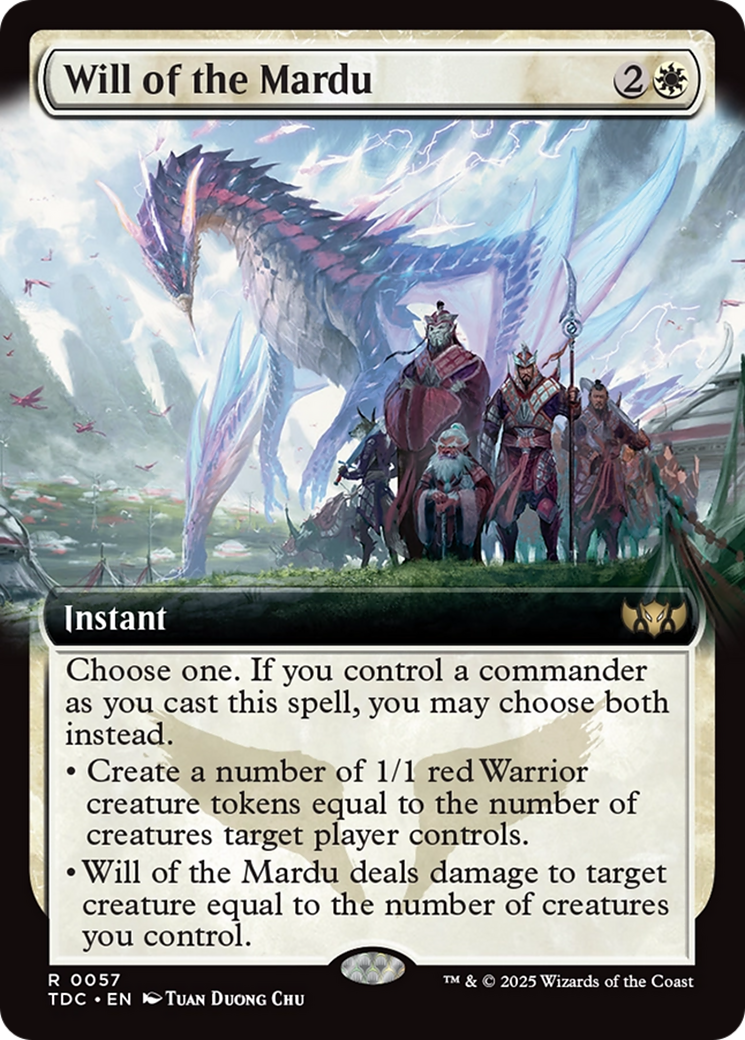 Will of the Mardu (Extended Art) [Tarkir: Dragonstorm Commander] | Exor Games Truro