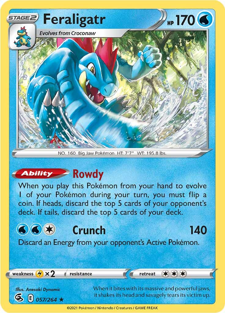 Feraligatr (057/264) [Sword & Shield: Fusion Strike] | Exor Games Truro