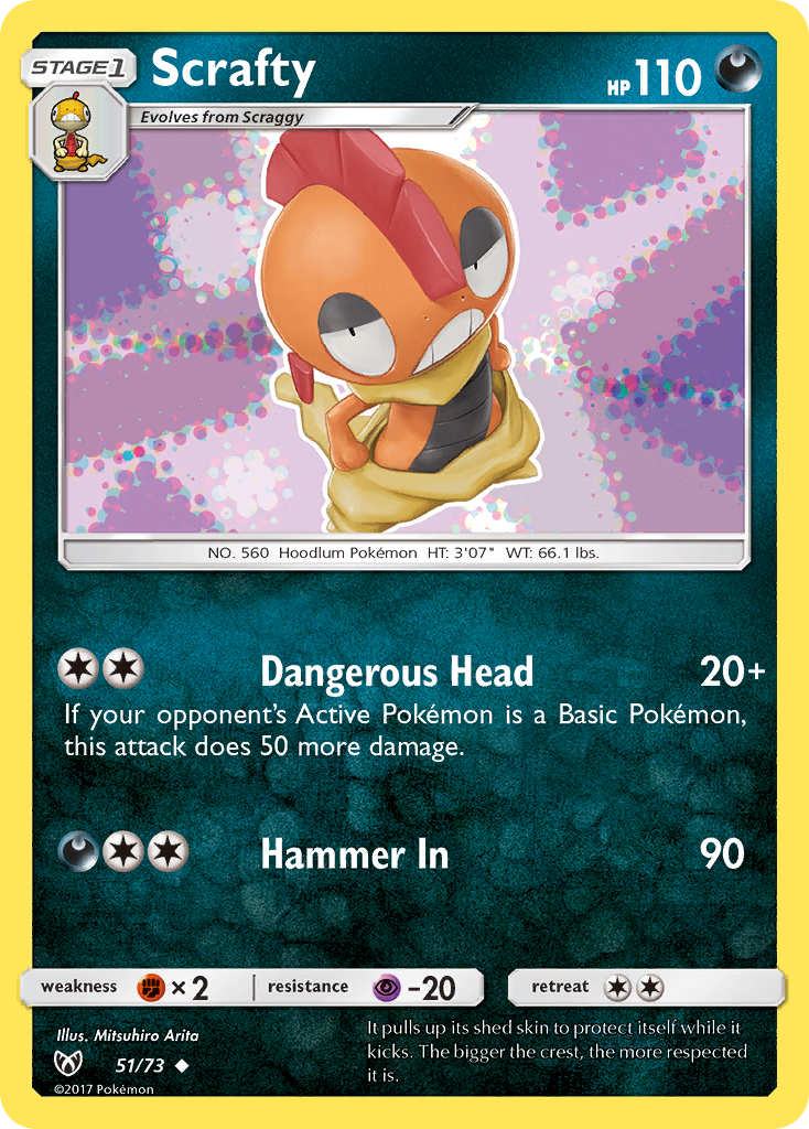 Scrafty (51/73) [Sun & Moon: Shining Legends] | Exor Games Truro