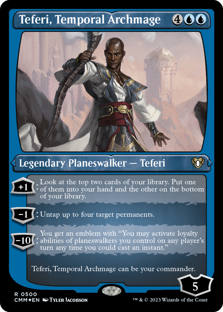 Teferi, Temporal Archmage (Foil Etched) [Commander Masters] | Exor Games Truro