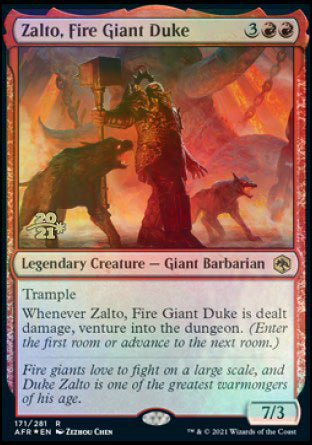 Zalto, Fire Giant Duke [Dungeons & Dragons: Adventures in the Forgotten Realms Prerelease Promos] | Exor Games Truro