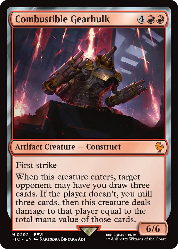 Combustible Gearhulk [FINAL FANTASY Commander] | Exor Games Truro